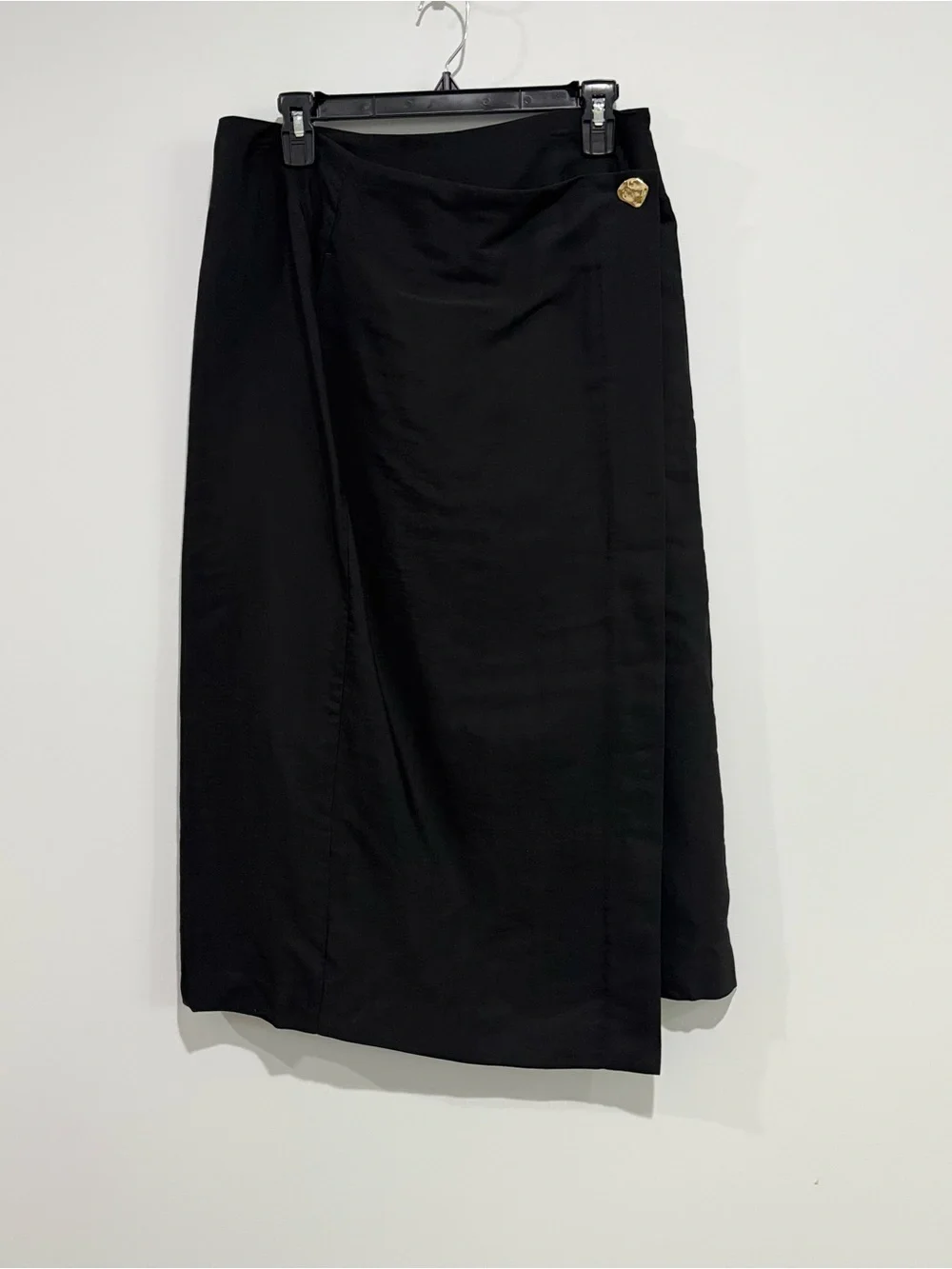 NWT Vince Women's Black A-Line Midi Skirt